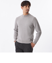 ミックスモックネックニット