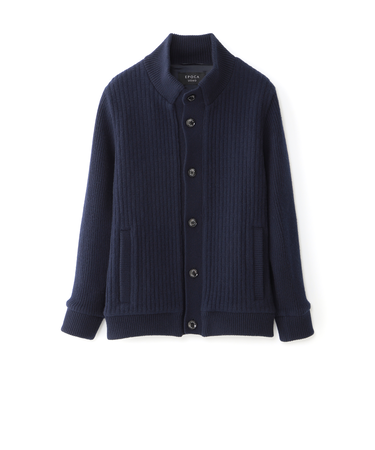 ソフトウールニットブルゾン