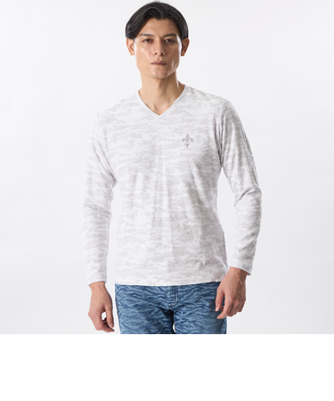 【PRIMA COLLECTION】ランダムパイルカモフラロンT