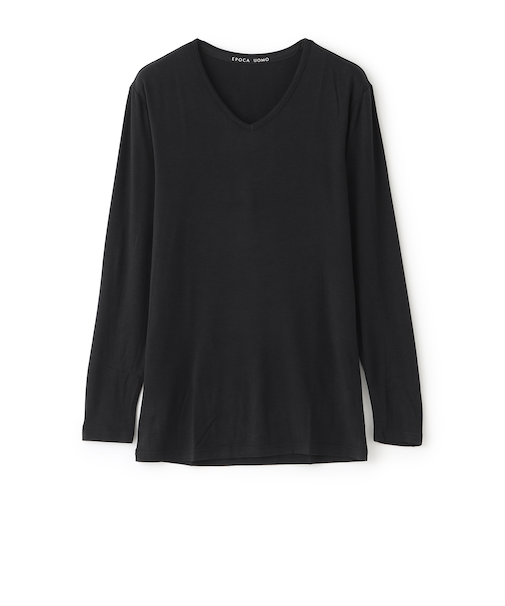 長袖Vネックシャツ