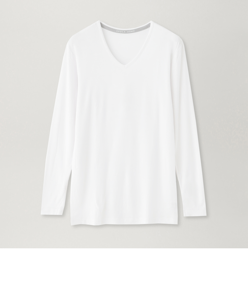 長袖Vネックシャツ