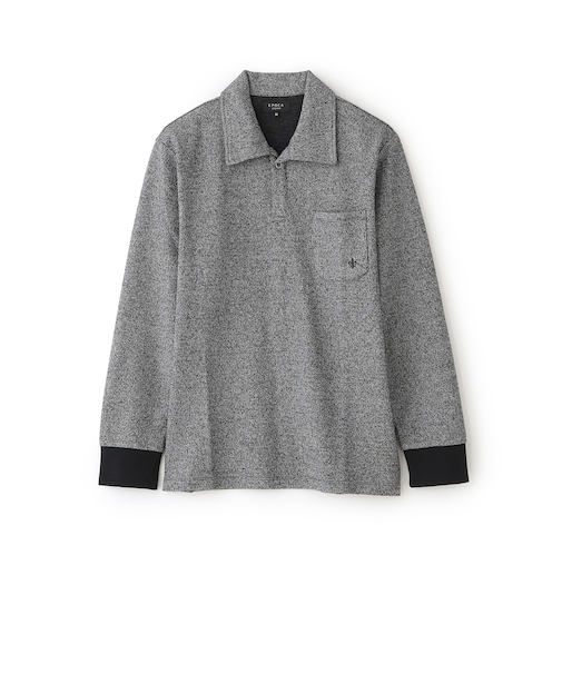 【リラックスウェア】衿付長袖カットソー