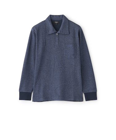 【リラックスウェア】衿付長袖カットソー