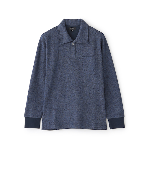 【リラックスウェア】衿付長袖カットソー