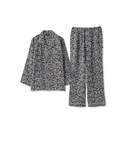 シルクテーラードプリントパジャマ