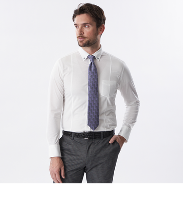 ブライトポリエステルロングスリーブシャツ