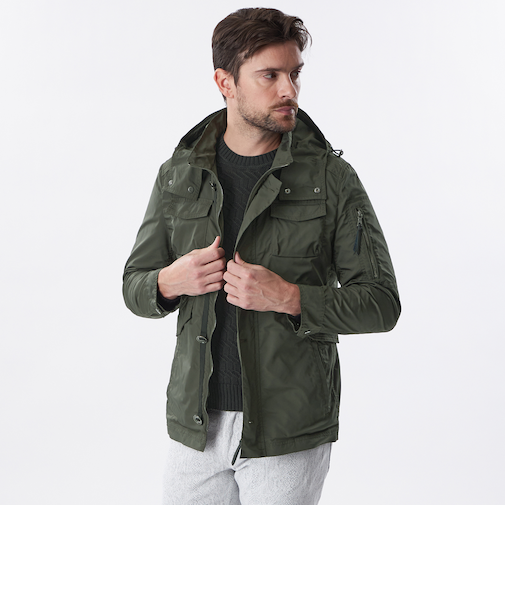 高密度ポリエステルツイルブルゾン