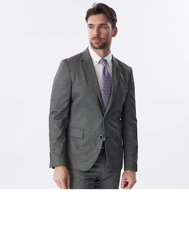 【セットアップ対応】ヘリンボーンジャージージャケット