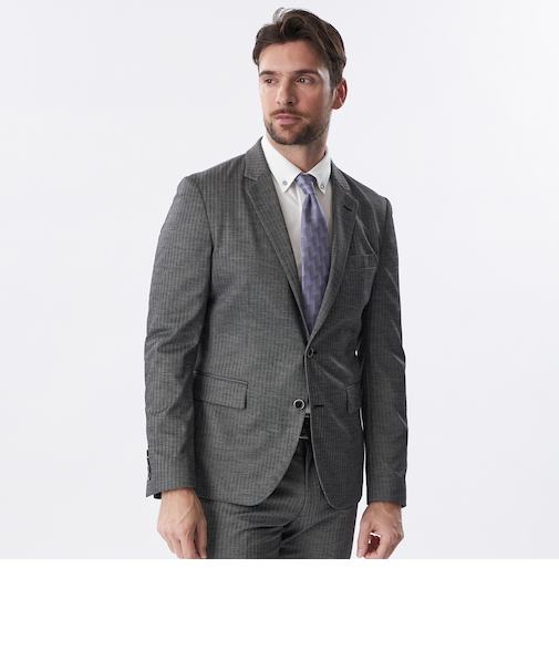 【セットアップ対応】ヘリンボーンジャージージャケット