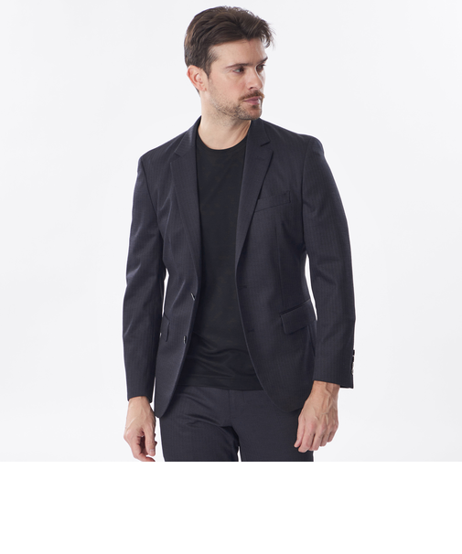 【セットアップ対応】ヘリンボーンジャージージャケット