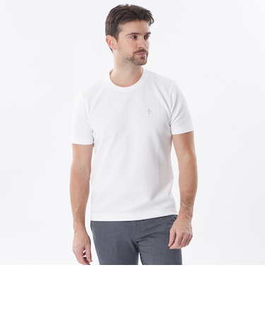 【セットアップ対応】ウェーブワッフルカットソー