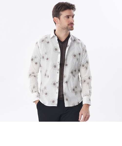 花柄刺しゅうシャツ｜エポカ ウォモの通販｜&mall（アンドモール）三井