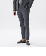 【セットアップ対応】変形ヘリンボーンジャージーパンツ