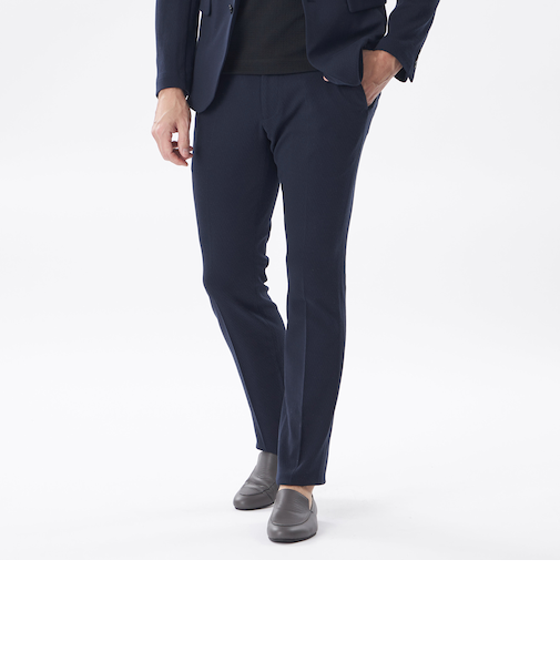 【セットアップ対応】変形ヘリンボーンジャージーパンツ