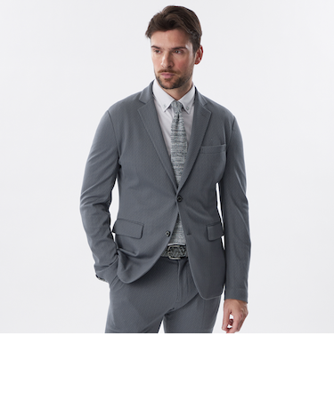 【セットアップ対応】変形ヘリンボーンジャージージャケット