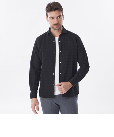 ボタニカルジャカードシャツ