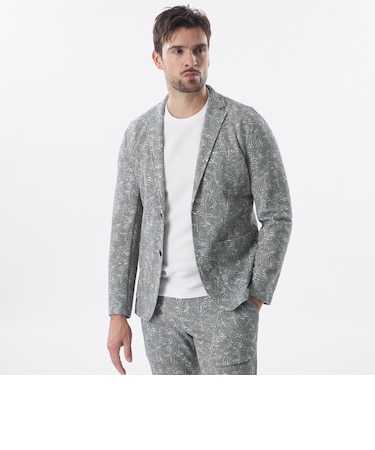 【PRIMA COLLECTION】リーフにじみプリントジャケット