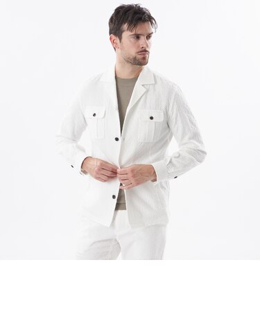 【PRIMA COLLECTION】ふくれジャカードライトブルゾン