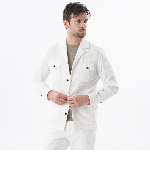 【PRIMA COLLECTION】ふくれジャカードライトブルゾン