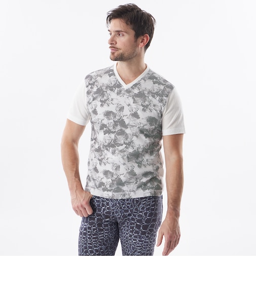 【PRIMA COLLECTION】十字ドット発砲プリントカットソー