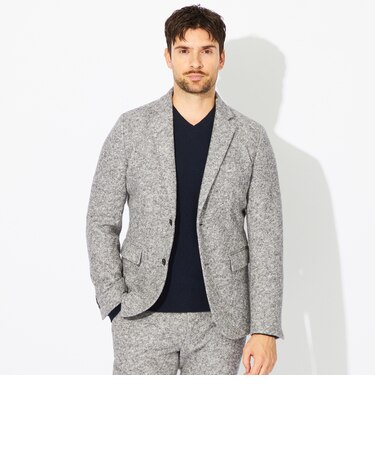 【PRIMA COLLECTION】【セットアップ対応】スライバーニットコットンウールジャケット