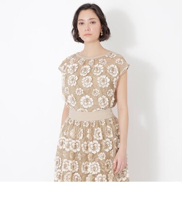 フラワーケミカルレース　ブラウス