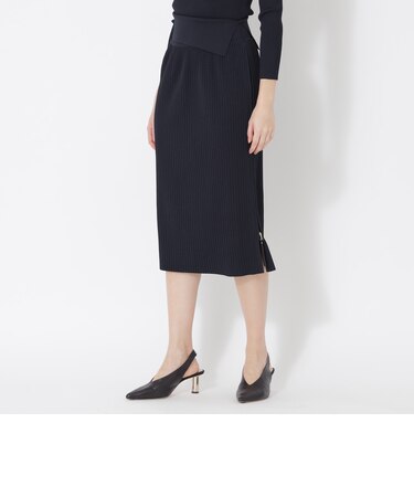 【La maglia】サイドジップ　ニットタイトスカート