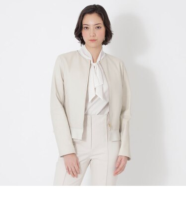 ニットコンビ　レザージャケット