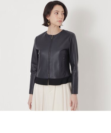 ニットコンビ レザージャケット