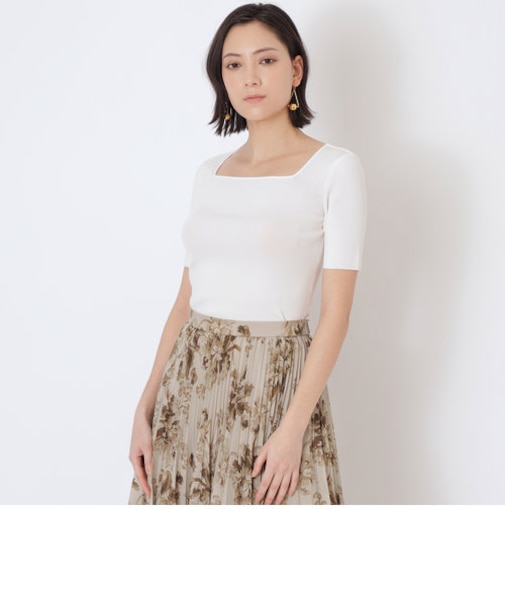 キュプラベーシック　半袖ニット