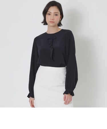 シルクラッフルデザイン ブラウス