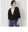 コットンミックスストレッチ　ニットジャケット