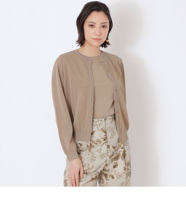 レーヨンナイロンストレッチ　シアーニットカーディガン