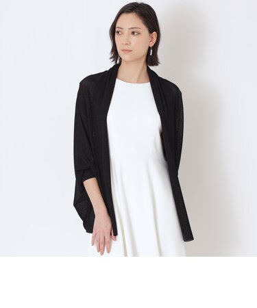 レーヨンナイロンストレッチ　デザインニットカーディガン