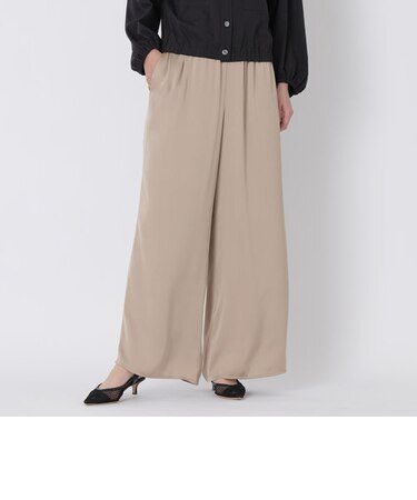 【EPOCA STORIA】ブライトサテン　ワイドパンツ《WEB＆EPOCA THE SHOP店舗限定》