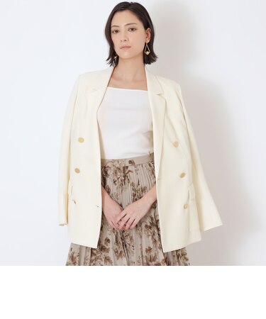 ペーパーブレンドクロス ダブルブレストジャケット