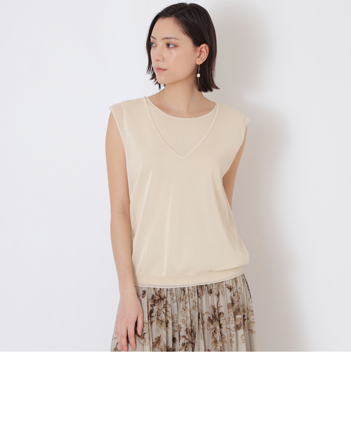 EPOCA★新品★23SS レーヨンナイロンストレッチ　レイヤードニット レーヨンナイロンストレッチ レイヤードニット｜エポカの通販｜&mall