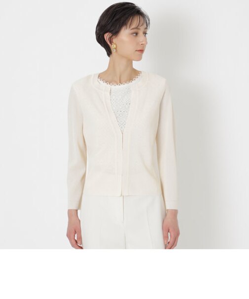 レーヨンナイロン　ニットカーディガン