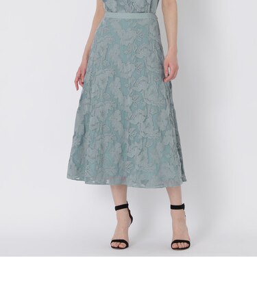 エンブロイダリーフラワーレース　フレアスカート