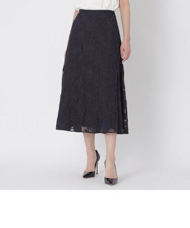 エンブロイダリーフラワーレース　フレアスカート