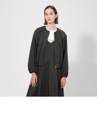 【EPOCA STORIA】ハイカウントタフタ　ノーカラーブルゾン《WEB＆EPOCA THE SHOP店舗限定》