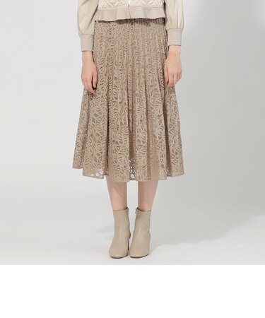 ラスターレース プリーツスカート