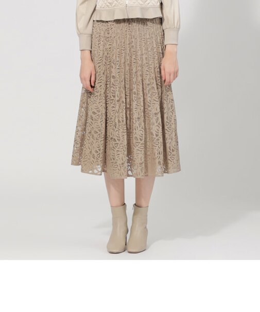 ラスターレース プリーツスカート