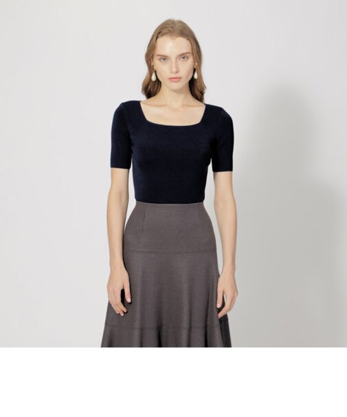 キュプラベーシック　半袖ニット