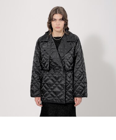 サテンタフタ キルティングコート