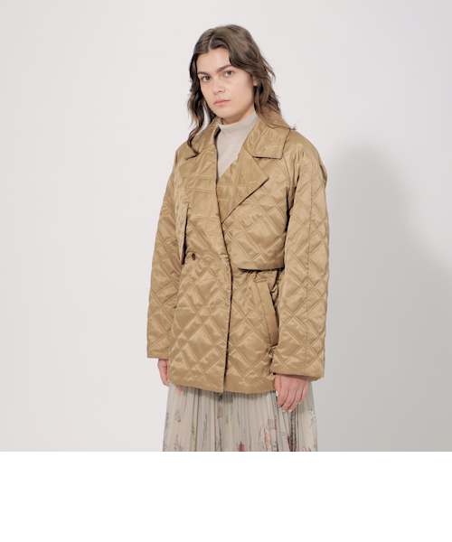 EPOCA　サテンタフタ キルティングコート サテンタフタ キルティングコート｜エポカの通販｜&mall（アンドモール