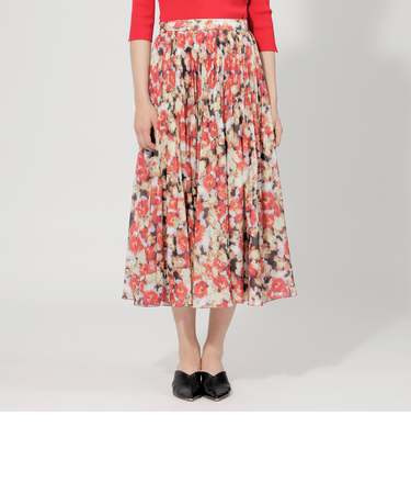 フィオーレプリント プリーツスカート