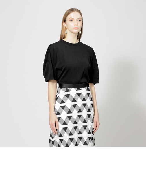 コットンナイロンストレッチ ボリュームニット