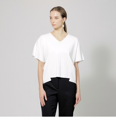 レーヨンポリエステルストレッチ ドルマンスリーブニット