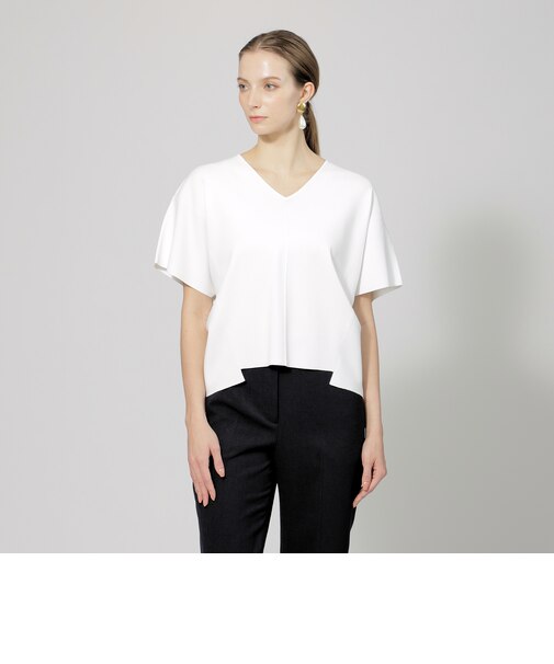 レーヨンポリエステルストレッチ ドルマンスリーブニット